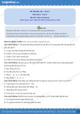 Đề thi học kì 1 Địa lí 11 - Đề số 3